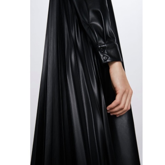 NWT Zara Faux Leather Dress - Picture 4 of 7